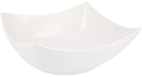 com-four® Cuenco de cerámica en Blanco, ensaladera con Esquinas Redondeadas, frutero Grande de Aproximadamente 24 x 24 cm
