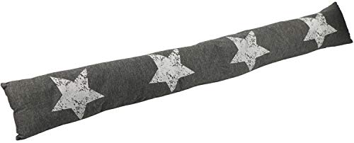 com-four® Tope de Tiro, Cortavientos con Estrellas, 87 x 10 cm (01 Piezas - Estrella Gris Oscuro V2)