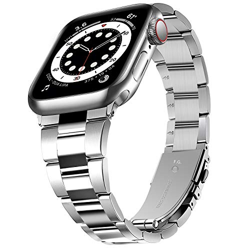 Correa de Reloj Compatible con Apple Watch SE 6/5/4/3/2/1, Correa de Metal para iWatch 38 mm/40 mm/42mm/44 mm, Repuesto para Apple Watch, Correa de Reloj para Hombre para Iwatch SE