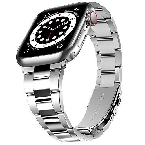 Correa de Reloj Compatible con Apple Watch SE 6/5/4/3/2/1, Correa de Metal para iWatch 38 mm/40 mm/42mm/44 mm, Repuesto para Apple Watch, Correa de Reloj para Hombre para Iwatch SE