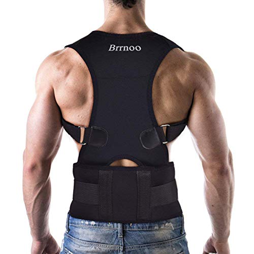 Corrector de Postura con soporte recto Ultrafino respirable Vendaje de elástico en la cintura del hombro para hombres y mujeres (circunferencia de la cintura de 80 cm a 120 cm) (L)