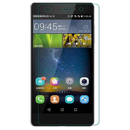 Cristal templado Donkeyphone, protector de pantalla para Huawei P8 Lite, dureza 9H, Esquinas redondeadas 2,5 D, con carcasa rígida y accesorios