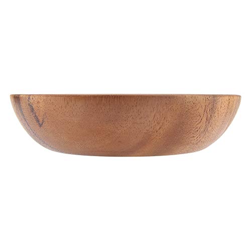 Cuenco de madera, cuenco de madera maciza Cuenco hecho a mano para ensalada Sopa Arroz Utensilios de cocina(20 * 4.5cm)