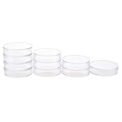 DASNTERED Juego de Placas de Petri con Tapas, 10 Placas de Petri asequibles para Instrumentos químicos estériles Transparentes de células 35 mm, 55 mm, 60 mm, 70 mm, 100 mm, 150 mm DASNTERED Juego de Placas de Petri con Tapas, 10 Placas de Petri asequibles para Instrumentos químicos estériles Transparentes de células 35 mm, 55 mm, 60 mm, 70 mm, 100 mm, 150 mm