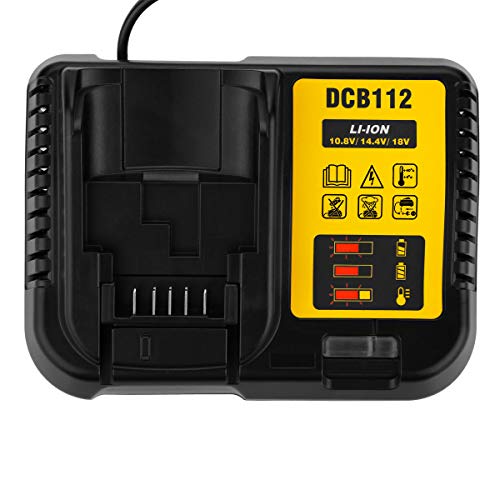 DCB112 - Cargador de repuesto para De-walt DCB120 DCB140 DCB141-XJ DCB182 DCB183 DCB200 DCB204 De-WALT DCB200 DCB200 (3 A, para De-WALT) Dispositivo