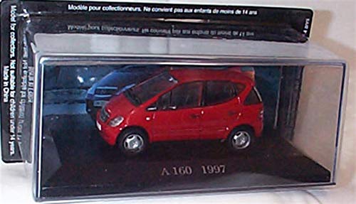 de agostini mercedes benz rojo A 160 1997 coche escala 1:43 modelo fundido a presión