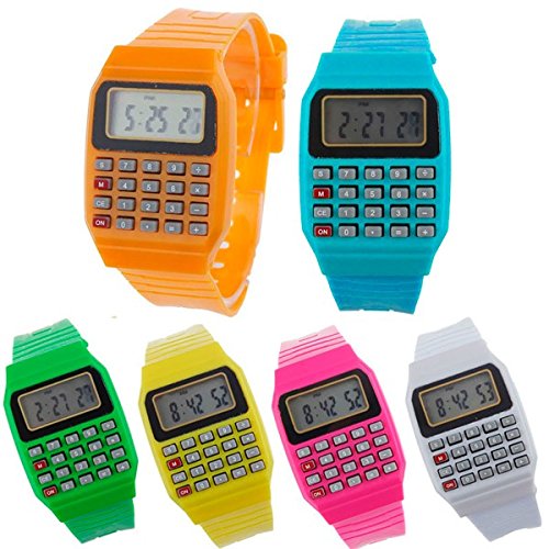 DISOK - Reloj Calculadora (Precio Unitario) - Relojes Infantiles, Niños. Regalos, Recuerdos y Detalles para Cumpleaños, Comuniones, Originales Y Prácticos para Niños