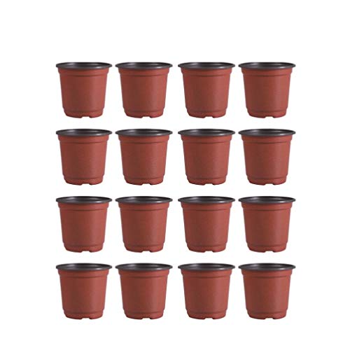 DOITOOL 30 Piezas Macetas de plástico de 15 cm para Plantas pequeña macetas de vivero de plástico para Plantas de Semillas Macetas para Flores y Plantas (Diámetro 150mm)