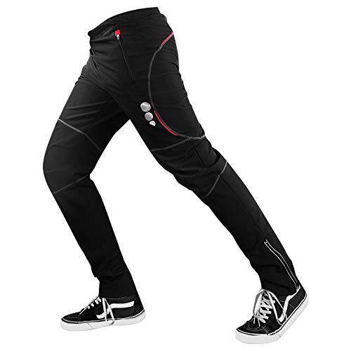 d.Stil Pantalones de ciclismo MTB de manga larga transpirable Para Hombre Medio (circunferencia de la cintura: 80-118 cm) Negro