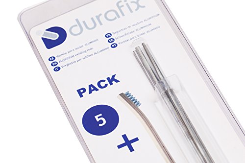 DURAFIX® Varillas para soldar aluminio con 1 cepillo de alambre inoxidable Pack de 5