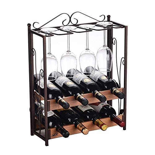 Elegante Y Simple Estante para Vino Estante de Exhibición Estante de Almacenamiento de Copa de Vino de Hierro, HJJ, Doble capa Elegante Y Simple Estante para Vino Estante de Exhibición Estante de Almacenamiento de Copa de Vino de Hierro, HJJ, Doble capa