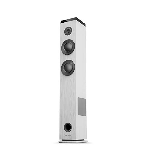Energy Sistem Tower 5 g2 Ivory (65 W, Bluetooth 5.0, True Wireless Stereo, Radio FM, USB/MicroSD MP3 Player, Audio-In)-Blanco