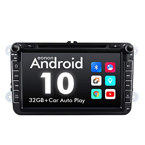 eonon GA9453 Android 10 Compatible with Golf Seat Skoda 2GB RAM Quad-Core 32GB ROM Bluetooth 5 Car DVD Stereo Autoradio GPS Navigation 8" HD Touchscreen USB SD FM Compatible with Fender System