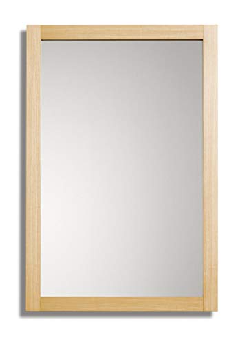 Espejo de Baño, para el salón o el recibidor Frame con Marco Decorativo de Madera de 45 mm Fabricado en Madera Natural para Colgar en Pared en Vertical u Horizontal de 60x90 cm en Haya Espejo de Baño, para el salón o el recibidor Frame con Marco Decorativo de Madera de 45 mm Fabricado en Madera Natural para Colgar en Pared en Vertical u Horizontal de 60x90 cm en Haya