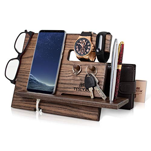 Estación de Conexión para Teléfono Ceniza con soporte Ganchos para Llaves Cartera y Relojes Regalo para Hombres soporte para reloj para hombre regalo para esposo esposa aniversario para padre Estación de Conexión para Teléfono Ceniza con soporte Ganchos para Llaves Cartera y Relojes Regalo para Hombres soporte para reloj para hombre regalo para esposo esposa aniversario para padre