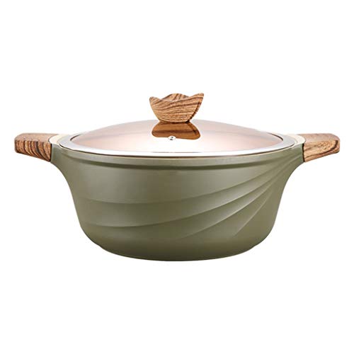 Ffshop Stock Pot Piedra Derivado Antiadherente Granite Coating Sopa de Olla de cazuela con Tapa Mango de Madera adecuados for 4-6 Personas (Verde) Cacerola con Tapa de Vidrio Ffshop Stock Pot Piedra Derivado Antiadherente Granite Coating Sopa de Olla de cazuela con Tapa Mango de Madera adecuados for 4-6 Personas (Verde) Cacerola con Tapa de Vidrio