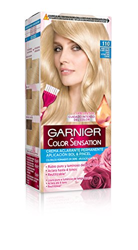 Garnier Color Sensation - Tinte Permanente Rubio Extra Claro Ceniza 110, disponible en más de 20 tonos