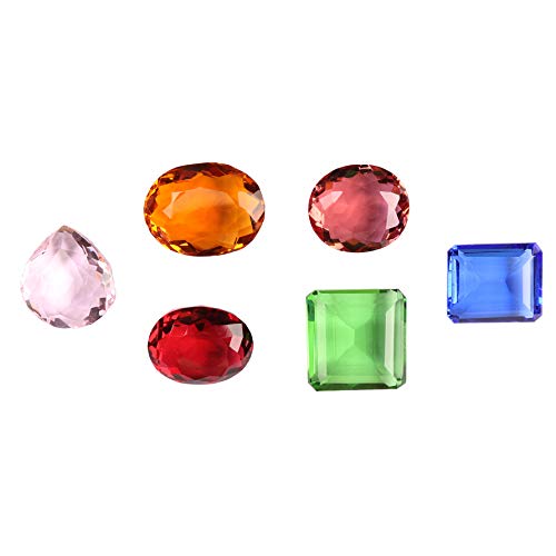 GEMHUB Lote de 6 piezas de piedras preciosas sueltas brasileñas de 500 quilates para fabricación de joyas ASP-029 GEMHUB Lote de 6 piezas de piedras preciosas sueltas brasileñas de 500 quilates para fabricación de joyas ASP-029
