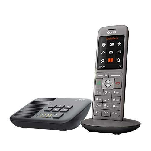 Gigaset CL660A – Teléfono inalámbrico con contestador automático y Pantalla TFT a Color Grande – Interfaz de Usuario, Libro de direcciones, teléfono de diseño Delgado, Antracita metálico
