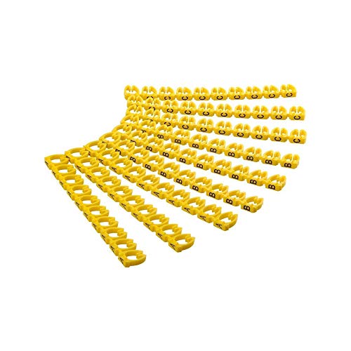 goobay Clips para marcar Cables 0-9" por diámetro, de Colores Amarillo 6,0 mm