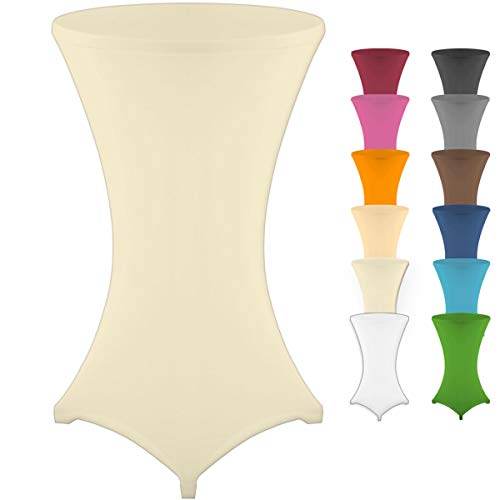 Gräfenstayn® Diana Funda elástica para Mesa Alta de pie - para un diámetro de Mesa de Ø60 cm • Ø70 cm • Ø80 cm - Öko-Tex Standard 100 (Crema, Ø80) Gräfenstayn® Diana Funda elástica para Mesa Alta de pie - para un diámetro de Mesa de Ø60 cm • Ø70 cm • Ø80 cm - Öko-Tex Standard 100 (Crema, Ø80)