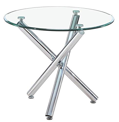 Grupo SDM Mesa Cocina o Comedor Cristal, 90 cms diámetro