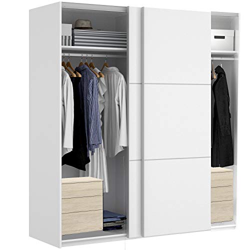 HABITMOBEL Armario Dormitorio 150 Alto con Dos CAJONERAS Medidas: 204 x 150 x 65 cm (Altura x Anchura x Profundidad) HABITMOBEL Armario Dormitorio 150 Alto con Dos CAJONERAS Medidas: 204 x 150 x 65 cm (Altura x Anchura x Profundidad)