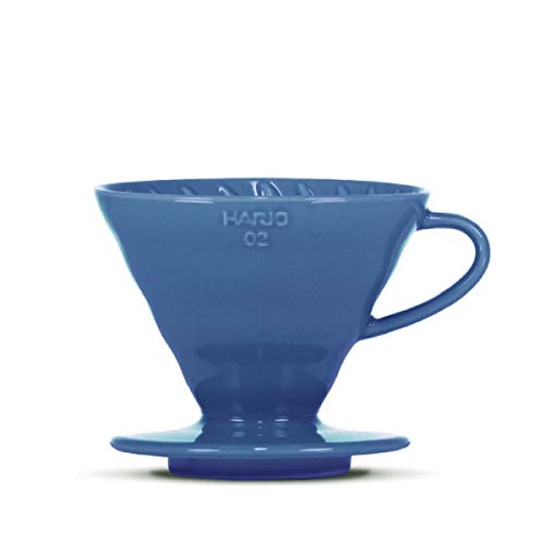 HARIO V60 - Filtro de café (porcelana, tamaño 02), color azul turquesa