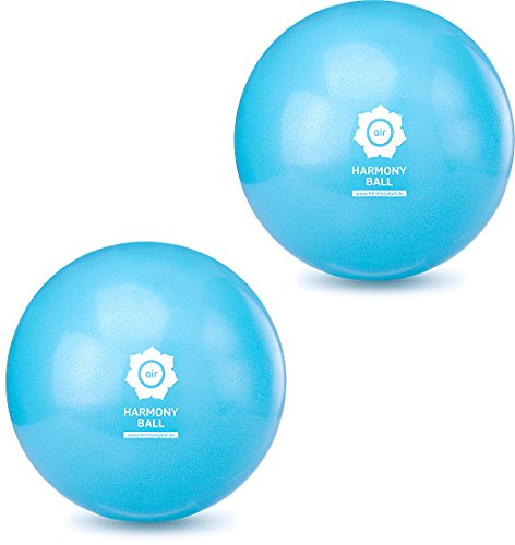 HARMONY BALL Juego de 2 pelotas de pilates y gimnasia, sin ftalatos, color azul aguamarina, 23 cm HARMONY BALL Juego de 2 pelotas de pilates y gimnasia, sin ftalatos, color azul aguamarina, 23 cm