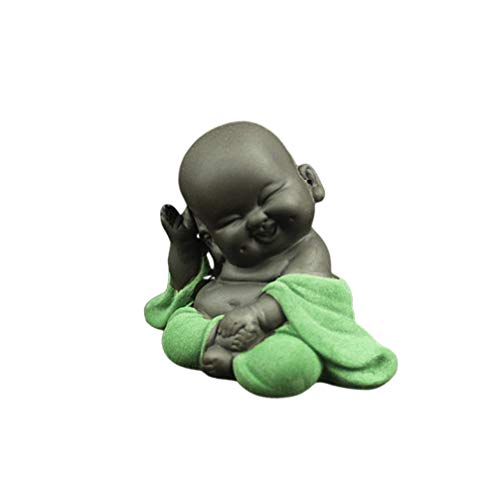 Healifty Estatua de Buda Creativa, cerámica, pequeña Figura de Buda, Monje Creativo, artesanía para bebé, muñecas, Ornamentos de Regalo, Arte de cerámica China Delicada y artesanía