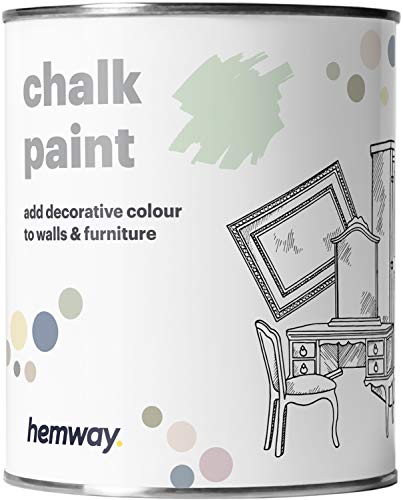 Hemway Pintura de tiza azul aguamarina con acabado mate para pared y muebles, 1 litro, estilo Shabby Chic Vintage Chalky (50 colores más disponibles)