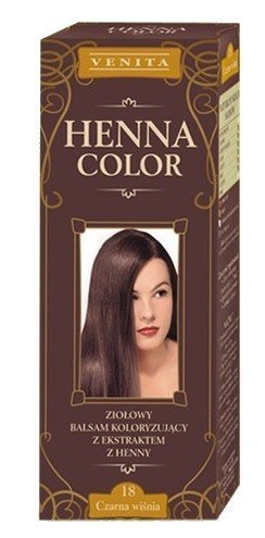 Henna Color 18 Cereza Negra Cherry Bálsamo Capilar Tinte Para Cabello Efecto De Color Tinte De Pelo Natural Gallina Eco