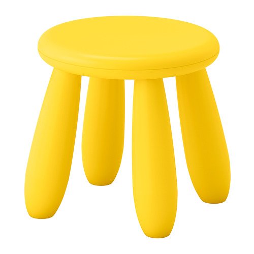 Ikea Mammut taburete niños amarillo 35x30x30