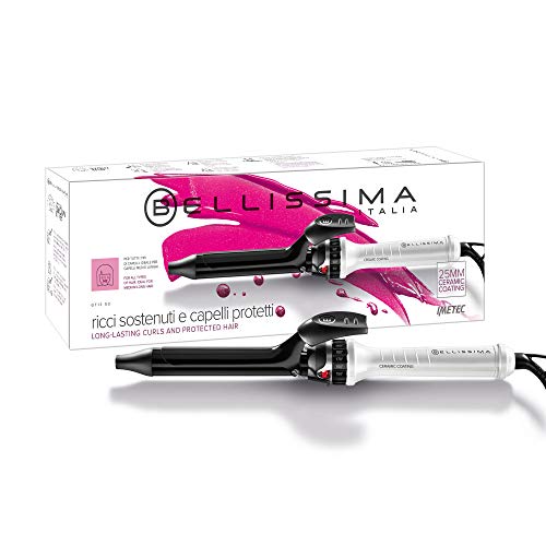 Imetec Bellissima GT13 50 Rizador de pelo, revestimiento de cerámica, 7 diferentes niveles de temperatura de 150 ºC a 210 ºC, diámetro de 25 mm, sistema de calentamiento rápido listo para usar