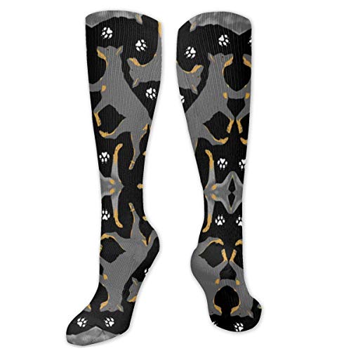 Jessicaie Shop Trote Beaucerons y Paw Prints B (16036) Calcetines para hombres y mujeres-Calcetines cómodos ricos en algodón-Las mejores medias