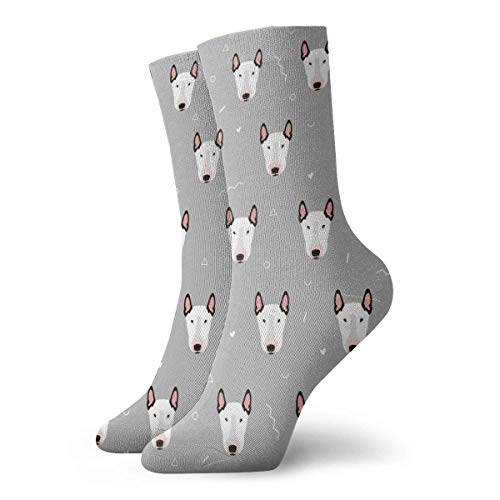 Jhonangel Calcetines casuales divertidos Little Bull Terriers Calcetines deportivos deportivos impresos 30cm