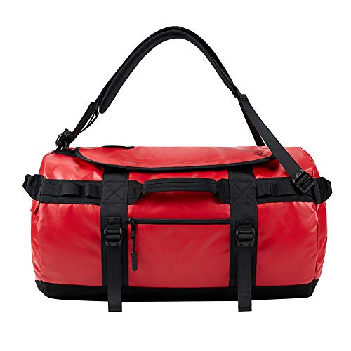 KALIDI Bolsa de Deporte, Resistente al Agua para Camping, Senderismo, Viajes, Gimnasio (Rojo, 70L)