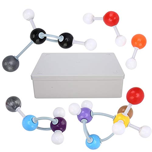 Kit de modelo de química molecular de 445 piezas, modelo de átomo 194 y llave de enlace 250 y herramienta de apertura de llave 1x, conjunto completo de estructura de átomo