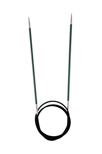 Knit Pro 60 cm x 3,00 mm Aluminio Zing Fija de Tejer Circulares, Verde