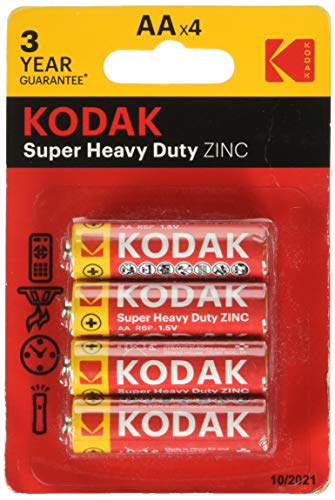 Kodak Extra Heavy Duty Zinc batería, AA , 1,5V, pack de 4
