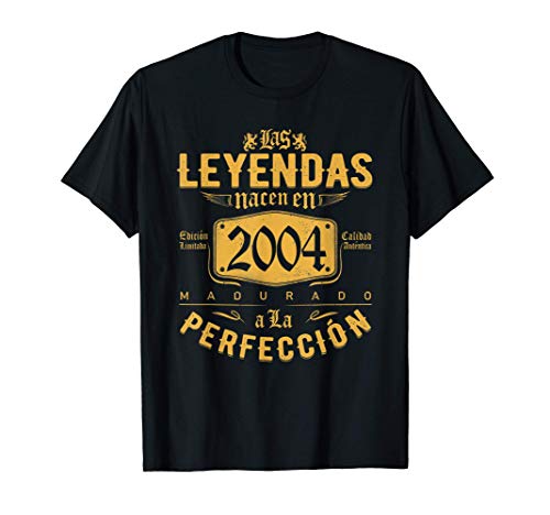 Las Leyendas nacen en 2004 - Regalo de 17 años niño niña Camiseta