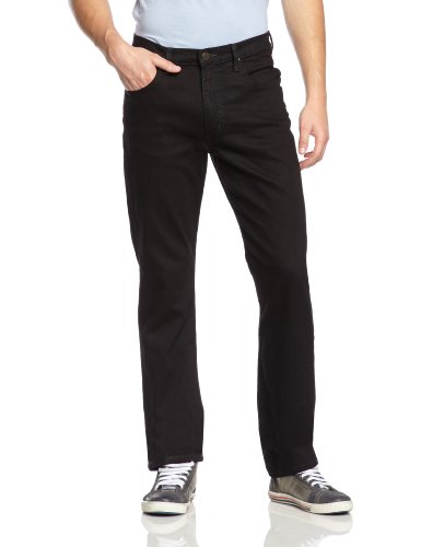 Lee Brooklyn Straight Jeans, Negro (Clean Black), 38W / 34L para Hombre
