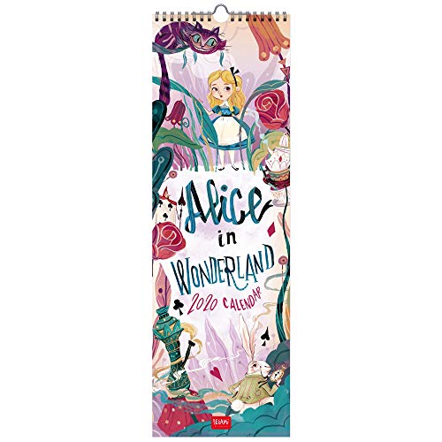 Legami - Calendario 2020 - Calendario de pared - Medidas 16 x 49 cm - Tema WINE&DINE, color Alice In Wonderland RETTANGOLARE