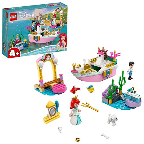 LEGO 43191 Disney Barco de Ceremonias de Ariel, Juguete de Construcción de La Sirenita, Set para Niños y Niñas a Partir de 4 Años