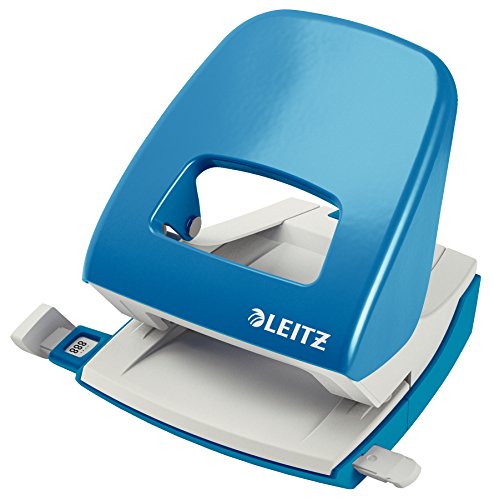 Leitz NeXXt 50081001 - Perforadora (2 agujeros), 30 hojas de capacidad, Azul claro,