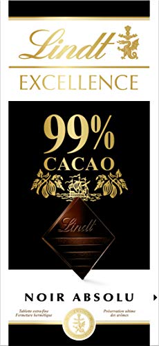 Lindt Excellence Tableta de Chocolate Negro 99% Cacao, 50g