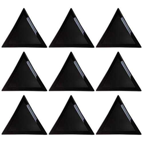 Lurrose 80 Piezas Bandejas de Clasificación de Cuentas de Triángulo de Plástico Bandeja de Arte de Uñas Placas de Recogida de Joyas para Diamantes de Imitación Cuentas de Punto de Cruz