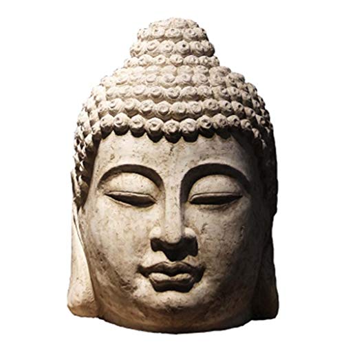 LZL Buda Cabeza de Buda Cabeza de Buda Gran Estatua de Buda Zen Ornamentos se Pueden Utilizar for la Sala, Corredor, Decoración de Oficina Decoración de Buda (Color : Buddha Head Sculpture)