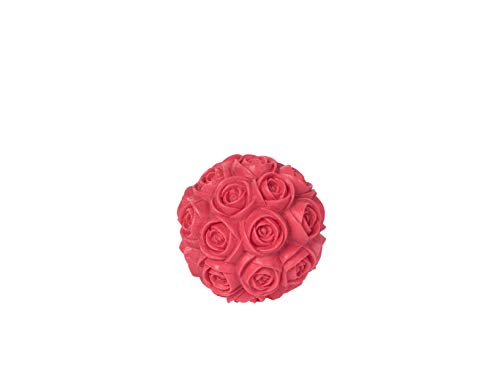 MANULENA Figura Decorativa Y Aromática con Forma De Rosa. Aroma White Jasmine. Color Coral. Figura De Diseño Moderno y Minimalista. Tamaño 9 x 9 x 9 cm.