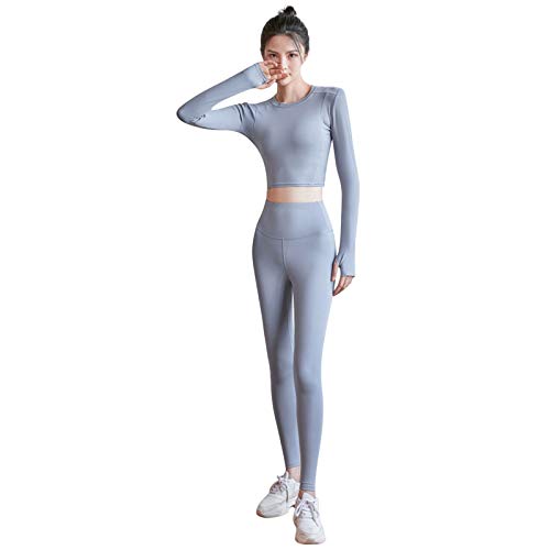 Marijee - Leggings de deporte para mujer, pantalones de yoga ajustados para hacer ejercicio, gimnasio, pilates azul XL